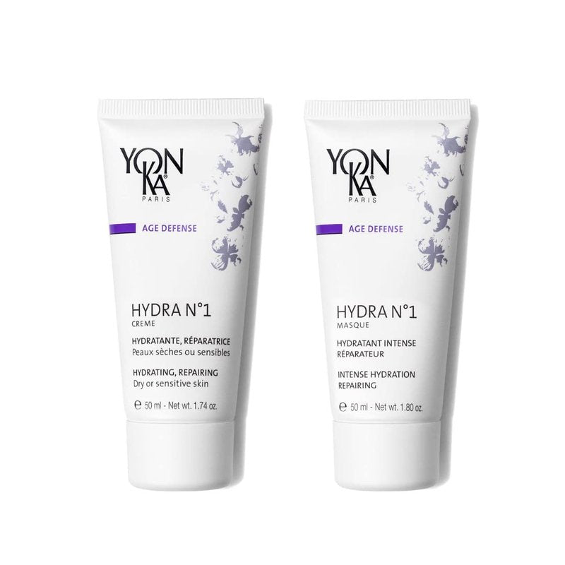 Yon-Ka Hydra No.1 Creme & Masque Set - Anti-Aging Moisturizer & Hydrating Face Mask for Normal to Dry Skin | Paraben-Free | 1.74 oz & 1.80 oz