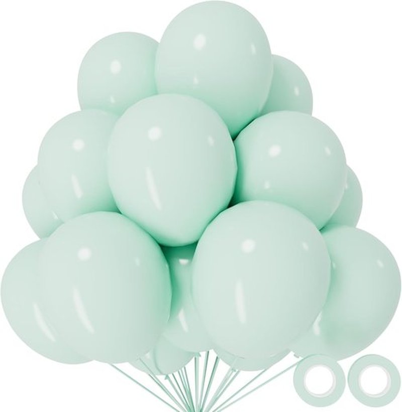 Pastel Green Latex Balloons by [Brand Name] - 110pcs 12-Inch Balloons for Birthday Party & Baby Shower