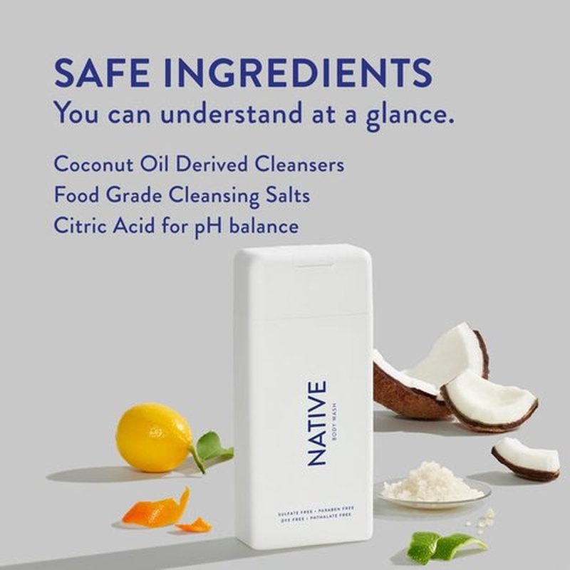 Native Body Wash - Naturally Derived Ingredients for Soft, Hydrated Skin | 18 oz | Coconut & Vanilla, Lavender Rose, Cucumber Mint (Pack of 3)