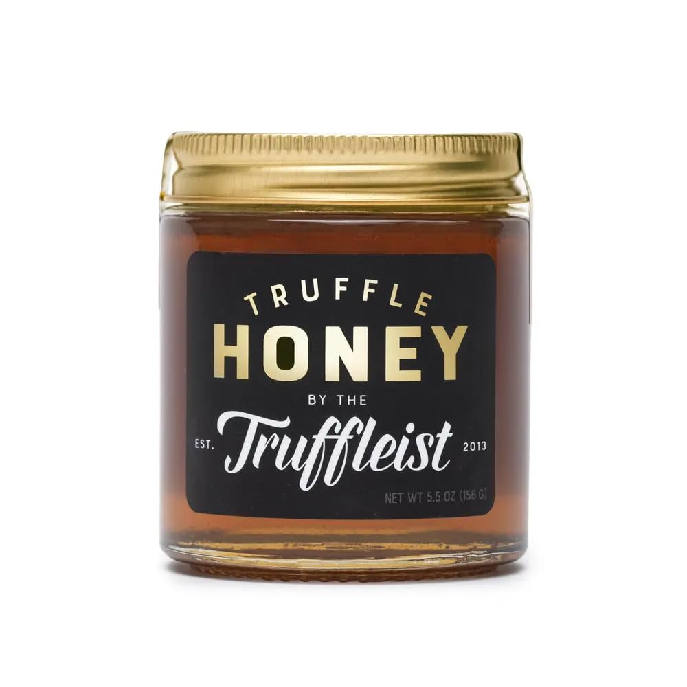 The Truffleist Truffle Honey – Truffle-Infused, Locally Sourced Honey with Real Black Summer Truffles - 5.5 oz