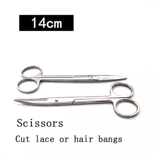 Miaubaa Wig Kit for Lace Front Wigs for Beginners 8Pcs, Lace Melting Elastic Band for Wigs, HD Wig Caps, Eyebrow Razors, Tweezers, Edge Brush, Detangle Brush