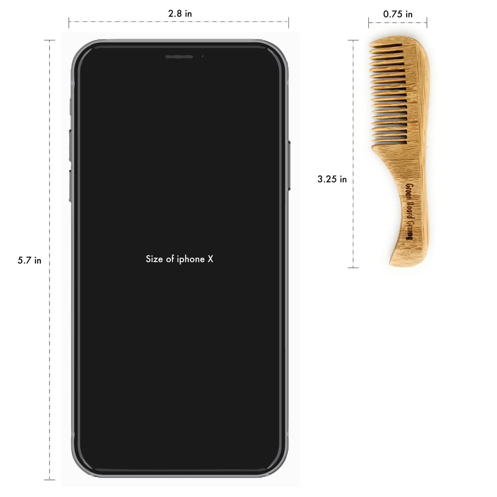 Naturally Normal Bamboo Mustache Comb (4-Pack) – Sustainable Wood Combs that Plant Trees by Green Beard Grmng