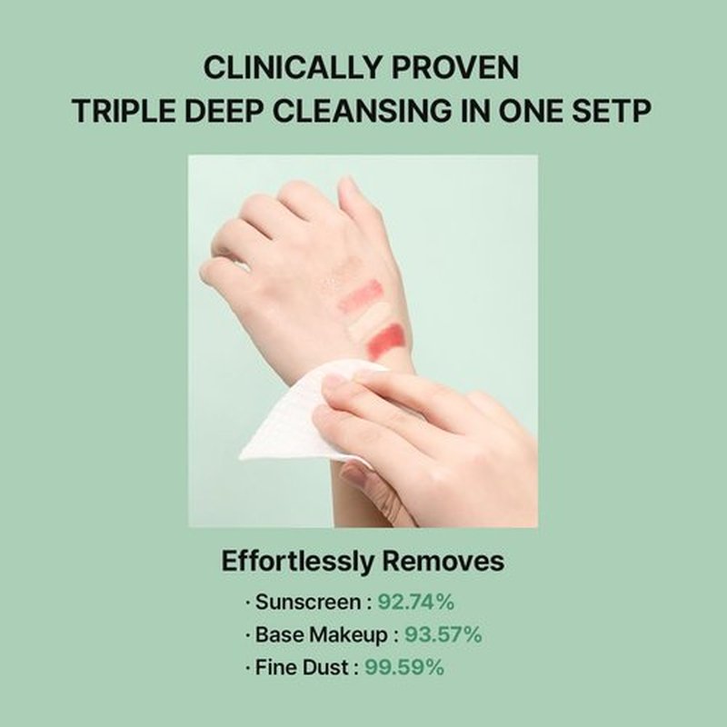 NEEDLY Mild Cleansing Pad, Makeup Remover for Sensitive Skin (60 Pads), Triple Deep Cleansing, Barrier Care with Only Two Surfactants & Panthenol, Extra-Large Soft Vegan Pad, Korean Skincare