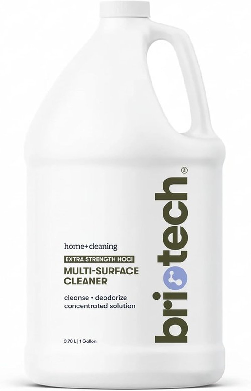 Briotech Extra Strength HOCl Cleaner - 500 PPM Hypochlorous Acid Concentrate | 1 Gallon Professional Deodorizer for Homes, Offices & Schools