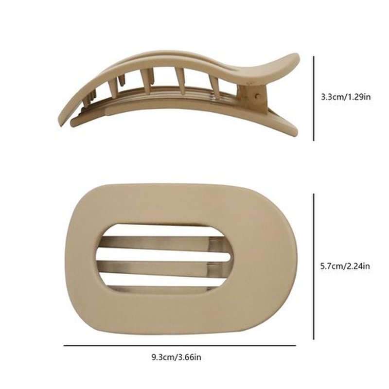B.PHNE Flat Hair Claw Clips for Women,Matte Medium Hair Clips for Thick & Thin Hair- Comfortable Everyday Use for Office, Yoga, Party & Casual Styling (4PCS A)