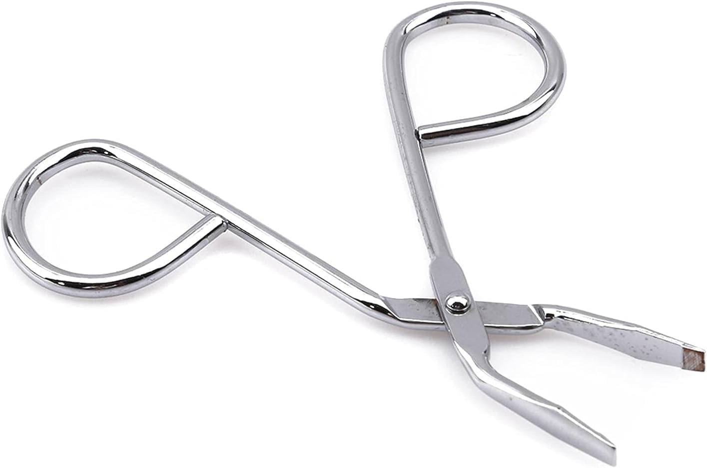 Silver Stainless Steel Eyebrow Tweezers Scissors- Professional Shaped Slant Tip Tweezer Clip Hair Plucker for Hair and Eyebrows Personal Care, Shave and Hair Removal