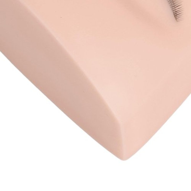 Lash Mannequin Head, 3 Layer Lashes Eyelash Mannequin Head for Make Up Eye Lashes Eyelash Extensions, Soft Touch Makeup Practice Face (White Skin)