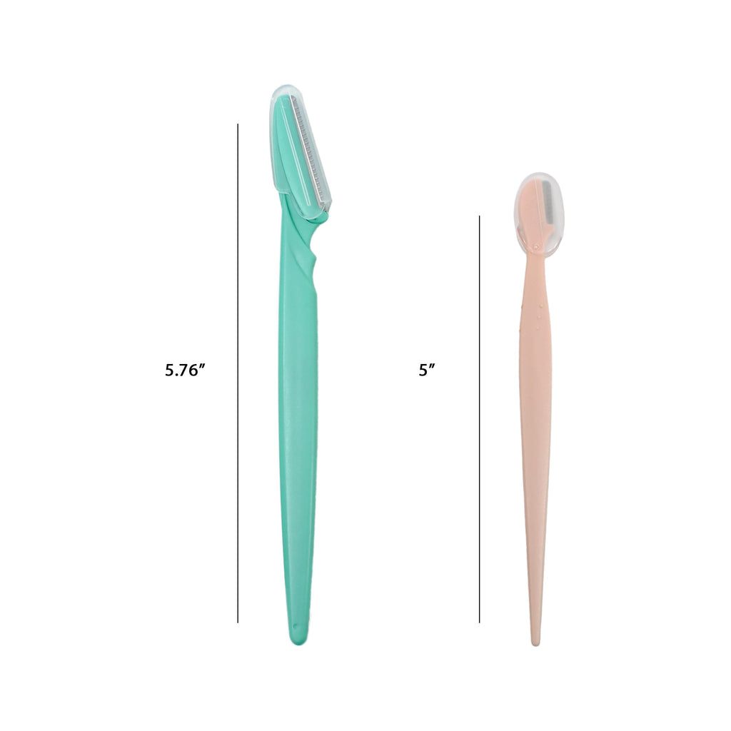 Earth & I 12 Count Dermaplaner Razor for Face 2 Sizes, Ladies Face Shaver for Peach Fuzz, Micro Blade Facial Razors for Women, Brow Shaper, Derma Blade, Dermabrasion, Facial Tools for Estheticians