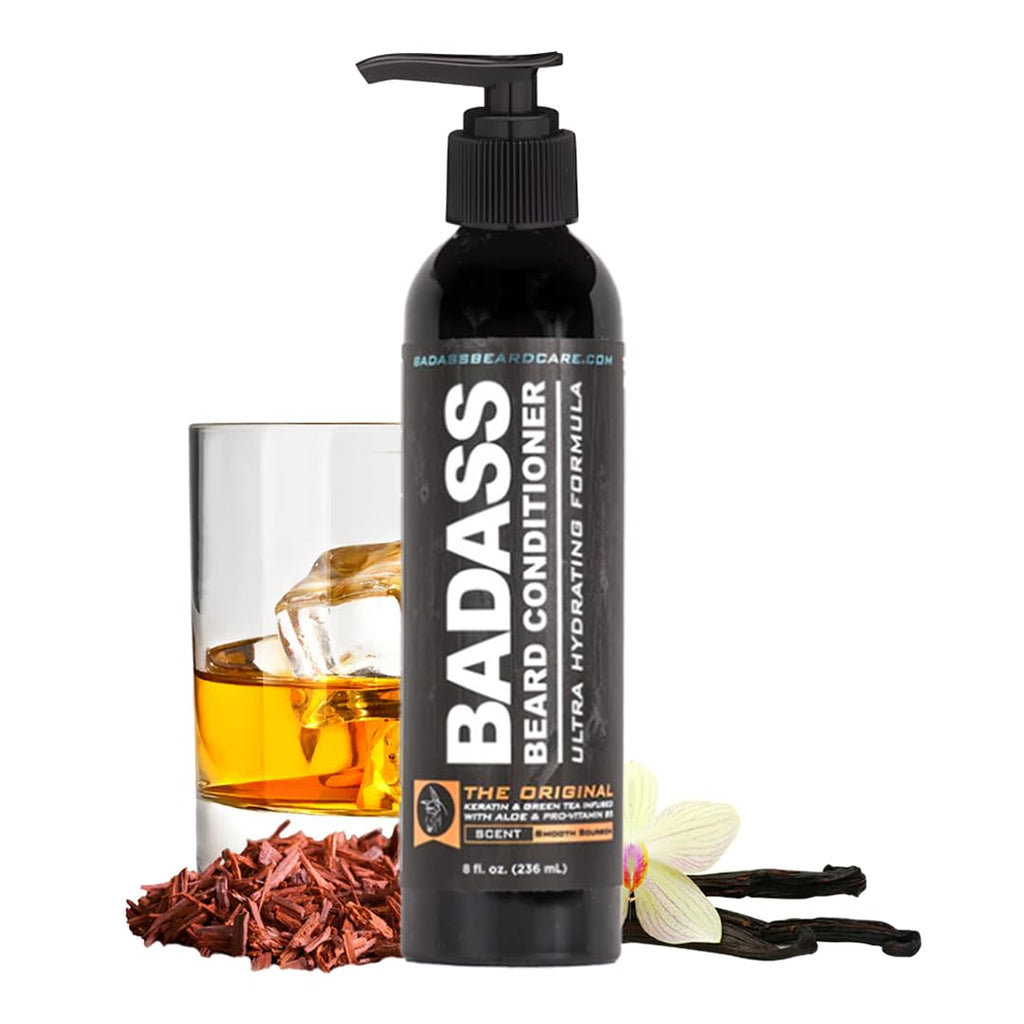 Badass Beard Care Beard Conditioner For Men - THE ORIGINAL, 8oz - Made of Natural Ingredients for A Healthy, Soft, & Itch Free Beard and Mustache
