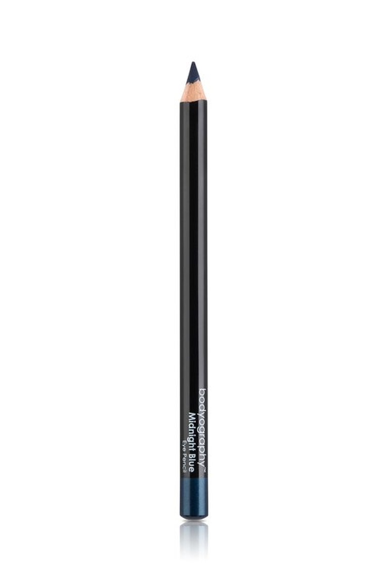 Bodyography Cream Eye Pencil, Midnight Blue - Navy Wooden Eyeliner for Eyes & Eyebrows, Long-Lasting Cruelty-Free Coconut Oil Cosmetic Liner