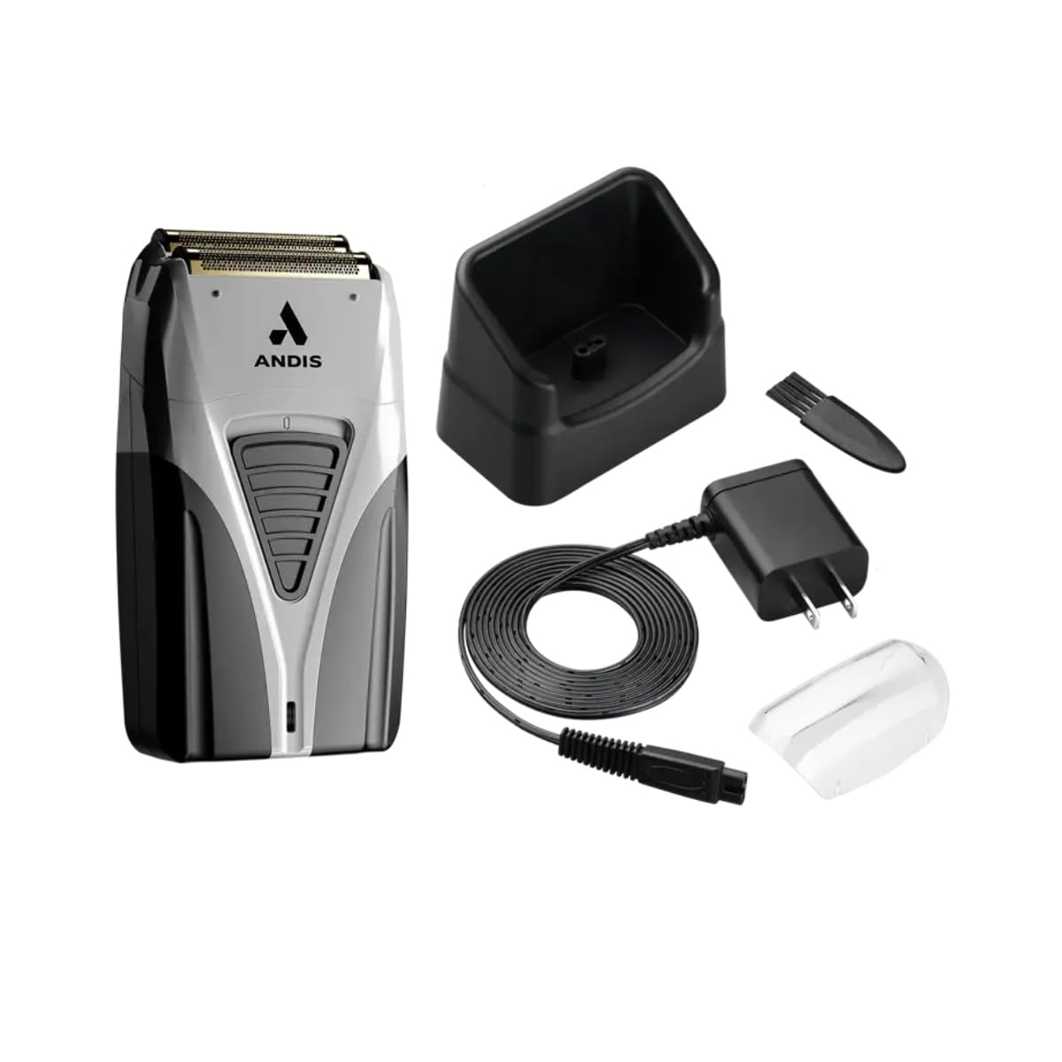 Andis TS-2 17255 Pro Foil Lithium Titanium Foil Shaver, Cord/Cordless, Smooth Shaving Cordless Shaver with Charger, Black