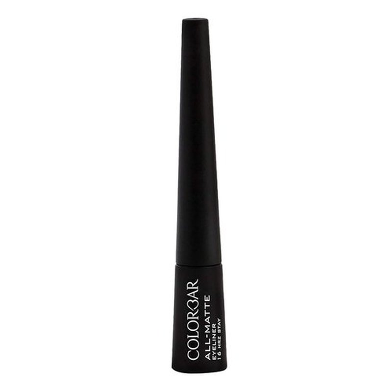 Colorbar All-Matte Eye Liner - Precision Liquid Eyeliner with Innovative Applicator - Quick-Drying, High-Pigment - 001 Matte Black - 0.08 oz