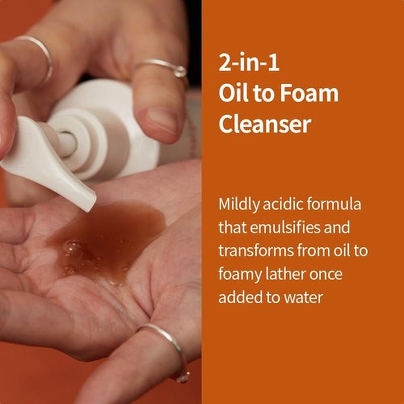 Fraijour Alchemic Ginsenoside Oil to Foam Cleanser – Oil-to-Foam Facial Cleanser with Ginsenoside, PHA & LHA, Gently Removes Makeup & Impurities, Hydrating & Exfoliating, 7.41 oz.