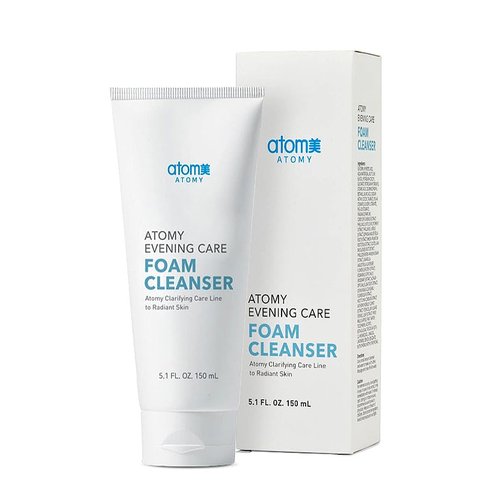 A.T.O.M.Y Evening Care Foam Cleanser, Moisturizing Face Wash with Natural Extracts, 5.1 Fl Oz