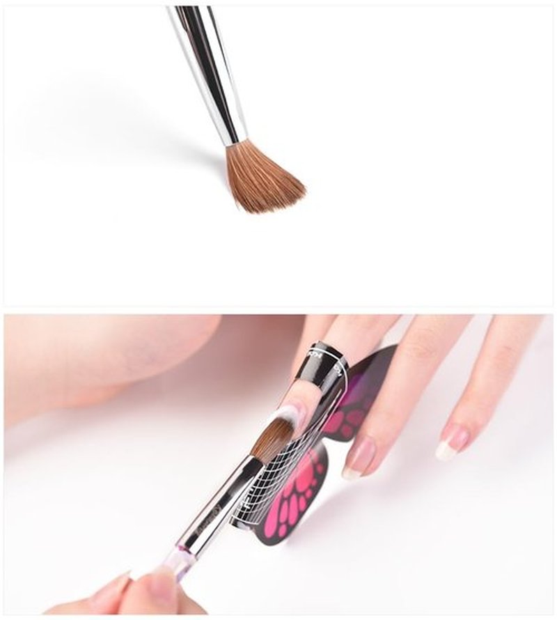 Rolabling Nail Art Brush Acrylic Brush Nail Pen with Symphony Diamond Handle Manicure Design Nail Art Tool (10#)