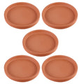 5 Pack Terracotta Plant Saucer 3 Inch, Small Clay Pot Saucers for Indoor Ourdoor Flower Pots, Round Ceramic Planter Trays for Succulents, Unglazed Drainage Drip Base for Potted Plants