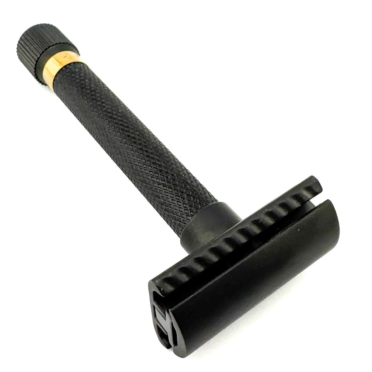 Parker Variant Adjustable Safety Razor Anniversary Edition Black & Gold, Solid Brass Double Edge Razor With 5 Settings, Two Piece Design, Heavyweight Handle For Precision Shaving