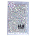 PrettyG 2880pcs SS16 Nail Crystals Bare AB Nail Art Sparkly Round Flatback Rhinestones, Non-Self-Adhesive Bab-S16