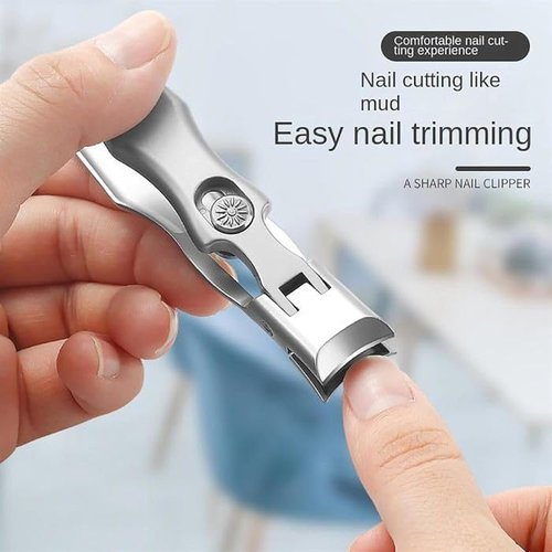 Mighty Clip Professional Nail Clippers, Heavy Duty Toe Nail Cutter with Storage Box, Multicolor (Silver)