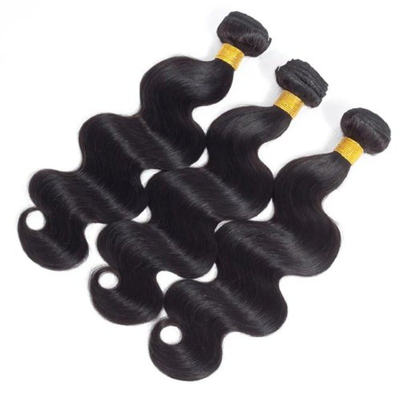 Body Wave Human Hair Bundles 24 26 28 Inch Unprocessed Brazilian Hair Extensions Double Weft Body Wave Bundles 150G Natural Black Healthy And Soft For Women Deals