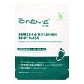 The Crème Shop Refresh & Replenish Foot Mask, Peppermint and Tea Tree Foot Mask for Itchy Feet Relief, Antibacterial Foot Mask Made in Korea, Natural Foot Deodorizer