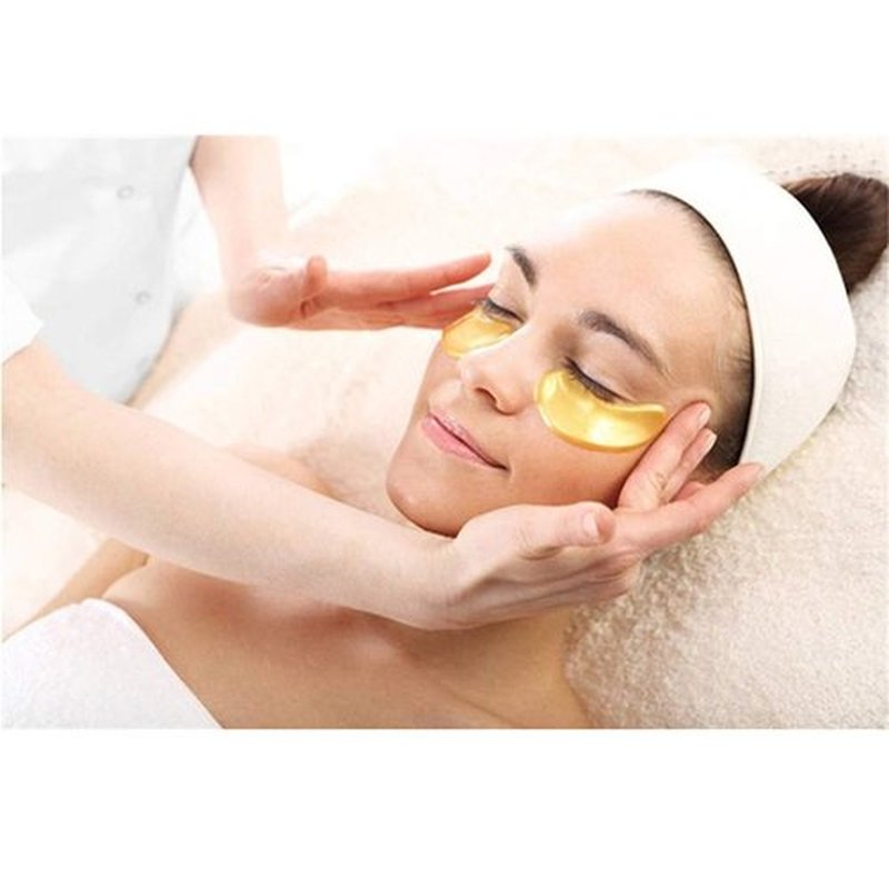 Ruzzut Under Eye Patches - 30 Pairs 24K Gold Moisturizing Under Eye Mask, Anti Aging Collagen Eye Masks Skincare Eye Patches for Puffy Eyes and Dark Circles, Gold