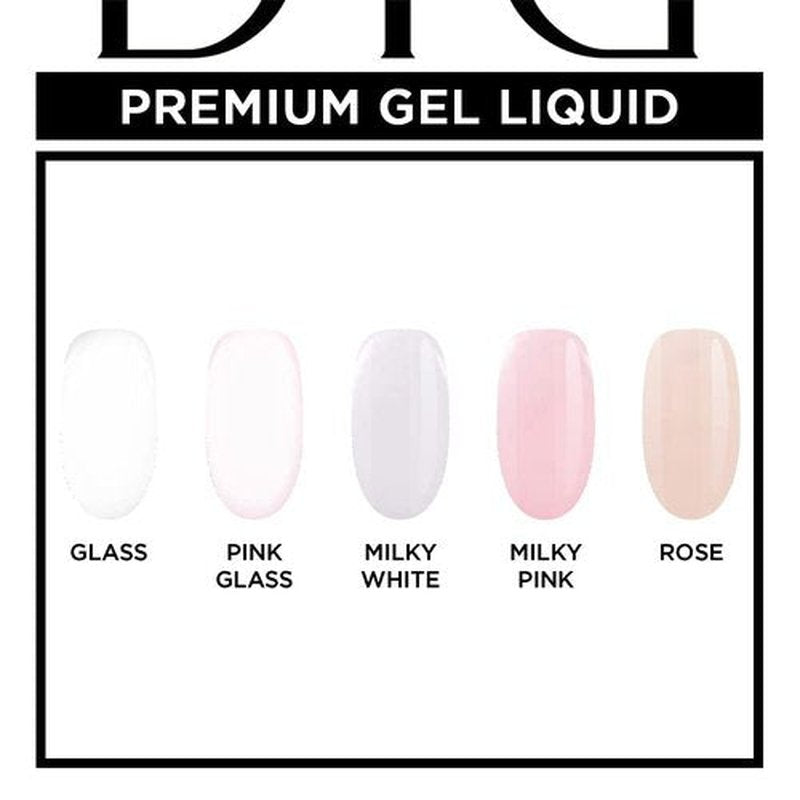 Didier Lab - Premium Gel Liquid Milky White - Builder Gel in a Bottle - Nail Extension up to 5mm - Viscous - Easy Application - Suitable for Beginners - For UV Lamp – French Manicure – White Colour