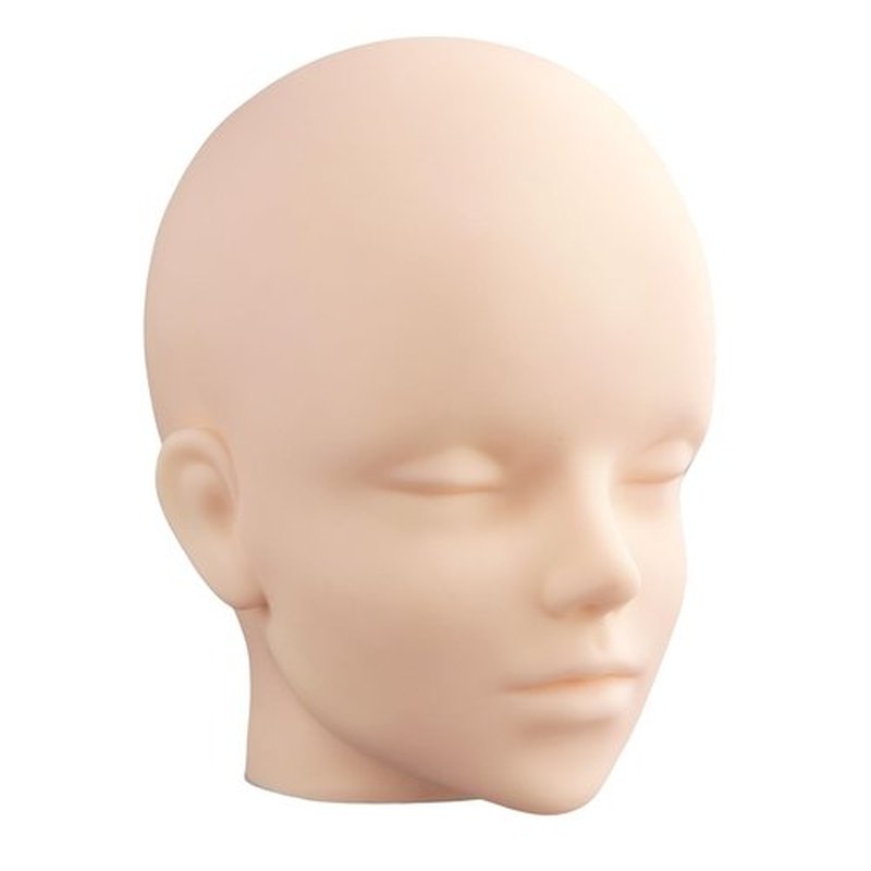Mannequin Head for Wig Making,Styling and Display,Pro Practice Training Head for Make Up and Lash Extention,Cosmetology Face Head,2-in-1 Multifunctional Wig Head (Beige,22 Inch)