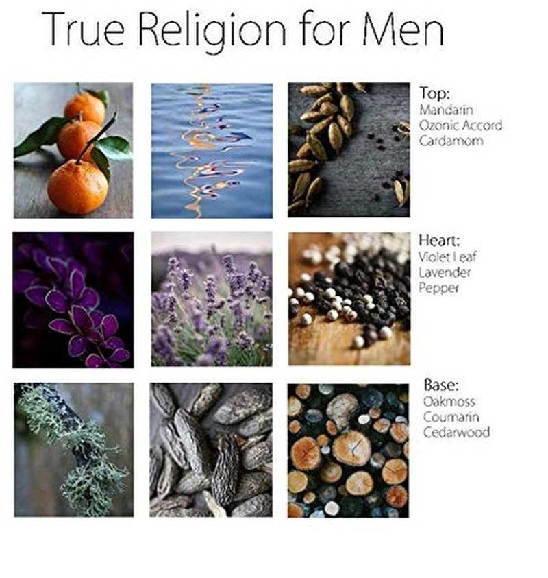 True Religion Eau De Toilette Spray for Men - 100 ml | Woody Fougere with Mandarin, Cardamom & Cedarwood