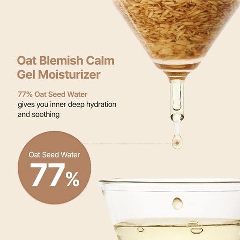 PURITO Oat In Calming Gel Cream - Lightweight Fragrance-Free Moisturizer for Sensitive Skin | 100 mL