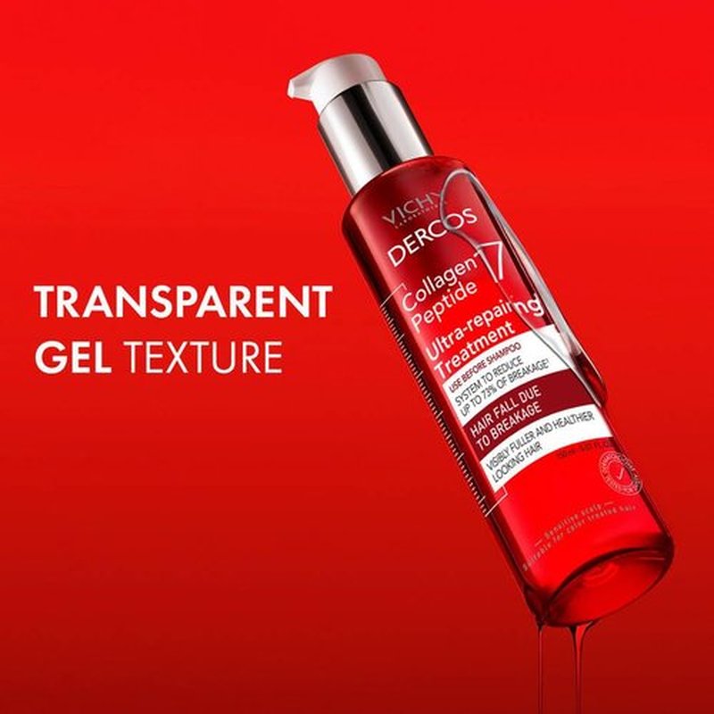Dercos Collagen Peptide 17 Ultra-Repairing Hair Treatment - Anti-Hair Fall, Strengthens & Protects | 150ml