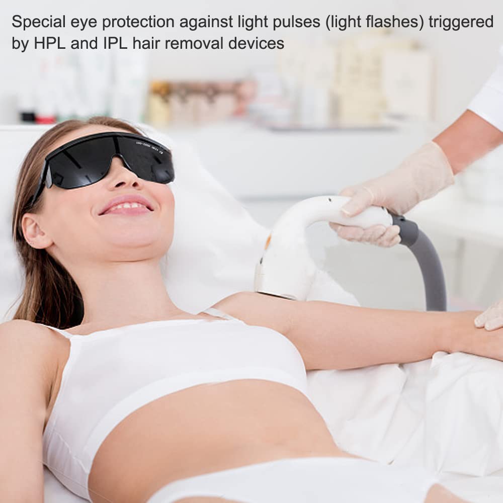 mozeeda IPL 190nm-2000nm Laser Safety Glasses, Red Light Therapy Goggles