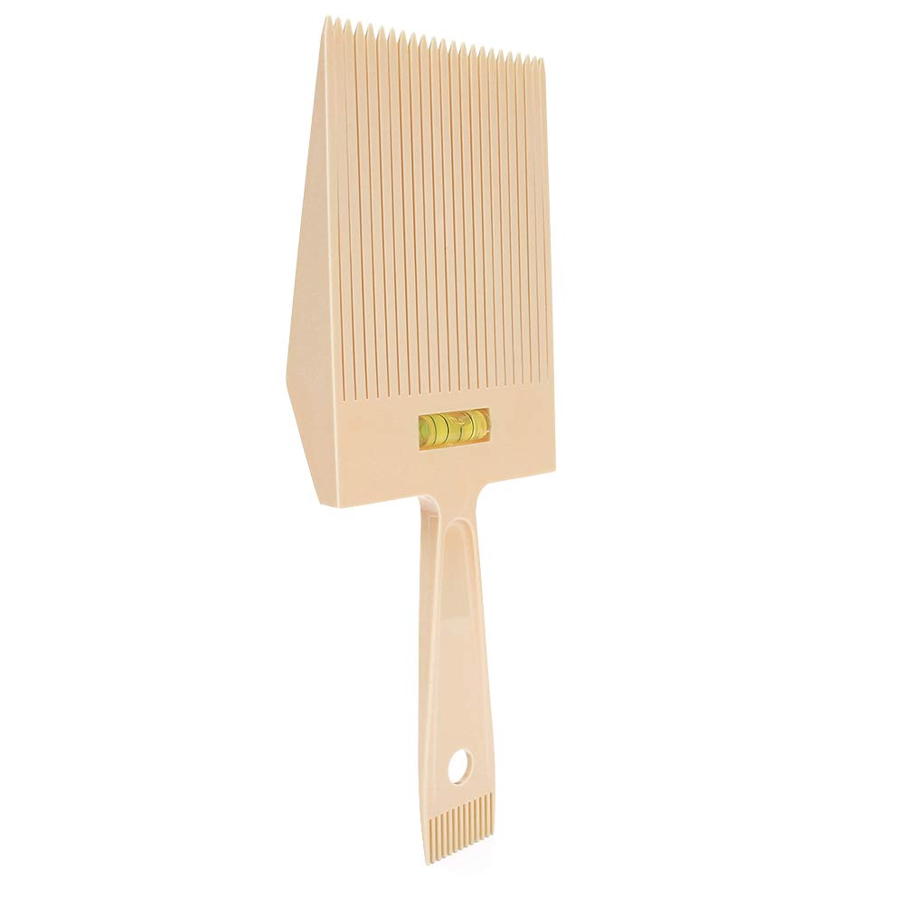 Haosie Flat Top Comb, Dual Ended Flattopper Comb, Barber Hair Tool with Level Bang Liquid, Professional Haircut Level