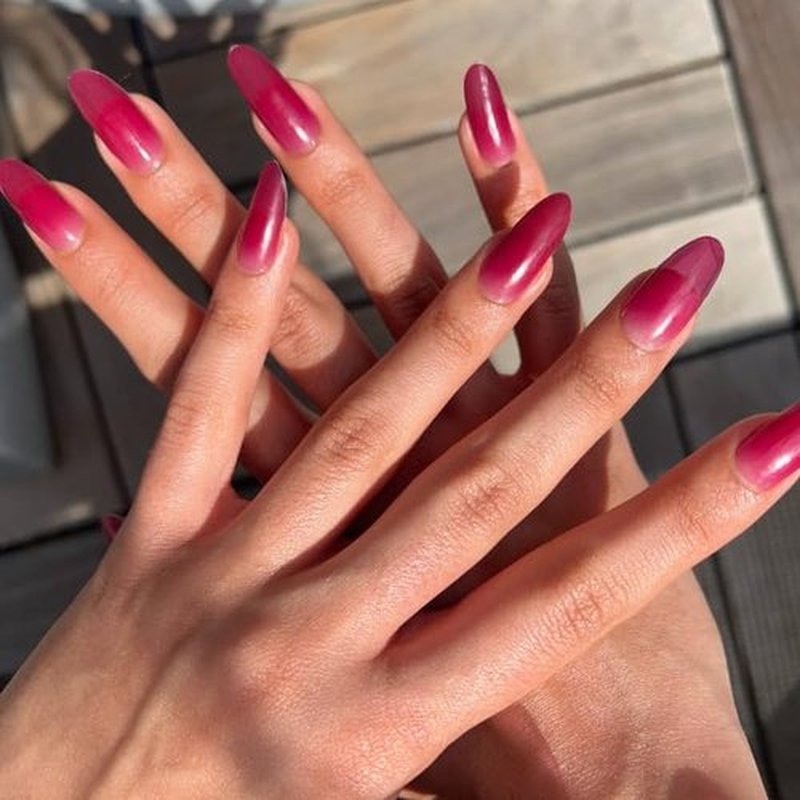 Kijibae Semi Cured Gel Polish Strips | 24pc UV LED Required Wraps | Gift Peel and Stick Nails | Coquette DIY Home Manicure | Press On Alternative (Cough Syrup)