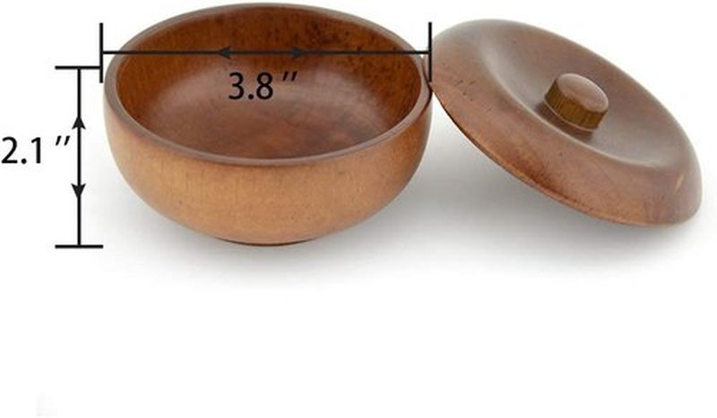 Grandslam Wooden Shaving Bowl - Easy Lather Design with Lid | Premium Oak Wood for Men
