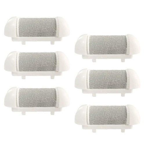 6 Pack Replacement Coarse Roller Head for Electric Foot File, Refill Rollers for Callus Remover Feet Pedicure Kit/Tools (6pcs Tough Coarse)