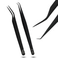My Lash Tools New Isolation Lash Tweezers For Eyelash Extensions Best for Individual Isolation & Classic Lashes Japanese Stainless Steel Lightweight Precision Lashing Twisers (Black)