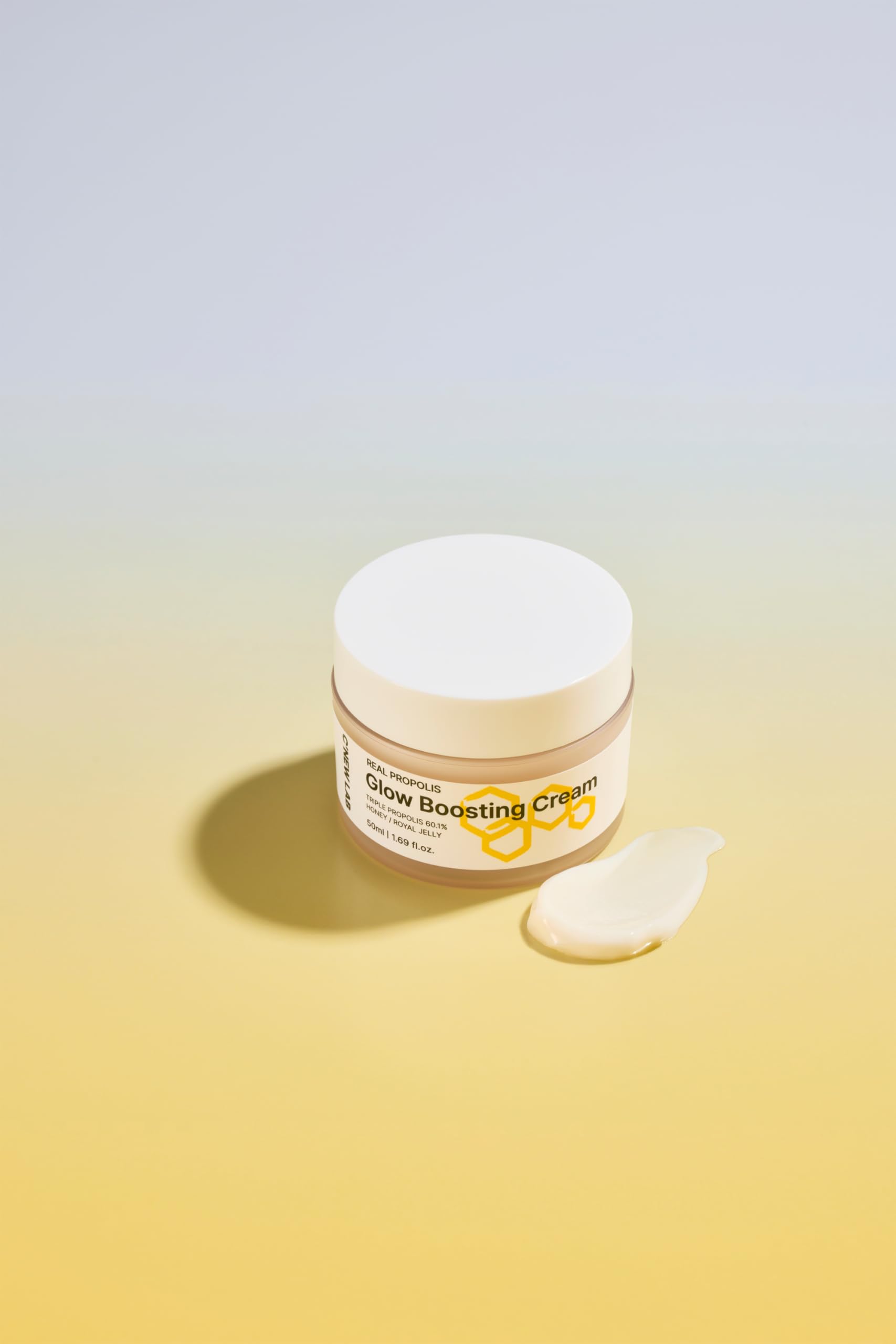 C’NEW LAB Real Propolis Glow Boosting Cream 50ml (1.69 fl. oz.) | Deep Nourishing Facial Cream for Radiant Skin | Propolis Extract, Panthenol, Allantoin, Sun Flower Seed, Korean Skin Care
