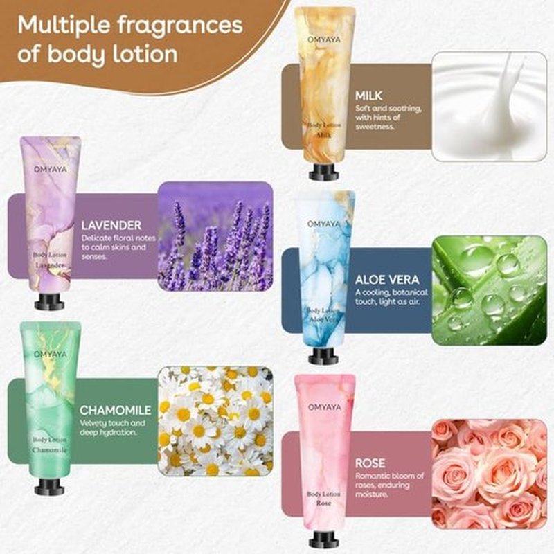 Body Lotion 40 Pack, Travel Size Mini Lotion, Bulk Gift Set for Women, Moisturizing Lotions 20ml*40, Birthday Holiday Gifts,Christmas Stocking Stuffers
