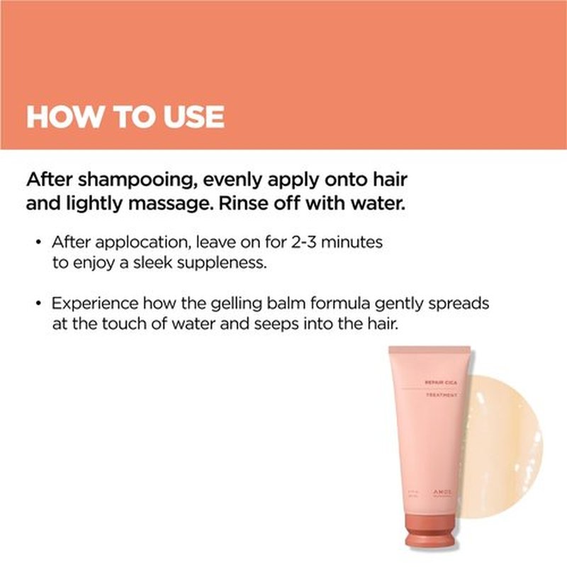 AMOS PROFESSIONAL Repair Cica Hair Mask l Repairs, Strengthens, & Nourishes for Split Ends & Breakage, Reverse Hair Damage from Bleach, Color, Chemical Services, 6.7 fl. oz.