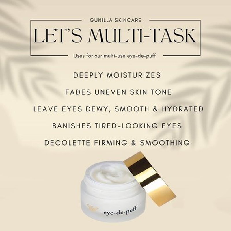 Gunilla Anti-Aging Eye Cream - De-Puffing Formula with 23 Actives & Botanicals | Hydrates & Reduces Fine Lines - 5 oz