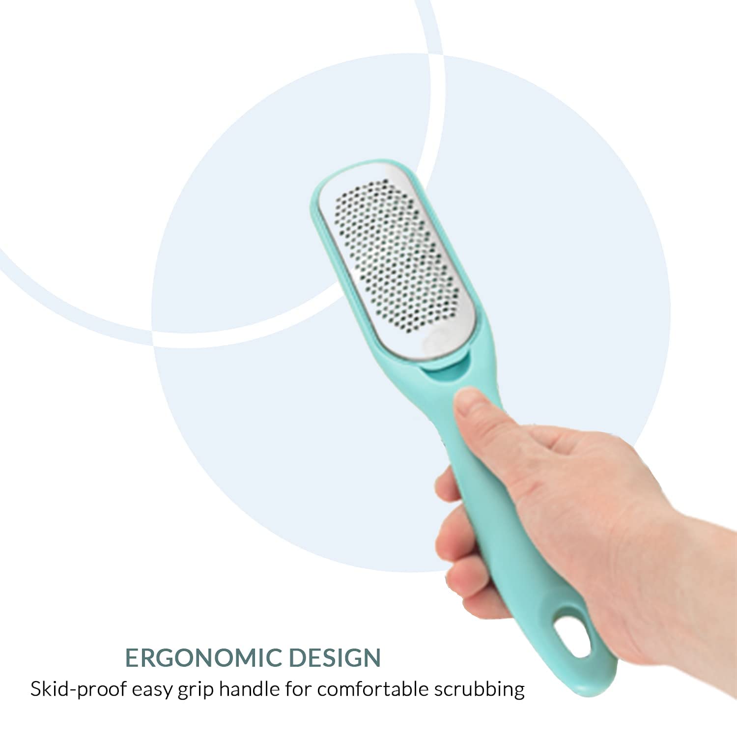 Relax Tony Callus & Dead Skin Remover – Dual-Sided - for Wet & Dry Exfoliation: Scrub, File & Rasp for Smooth Feet - Pedicure Tool - Foot File Callus Remover Tool - Pedicure Kit