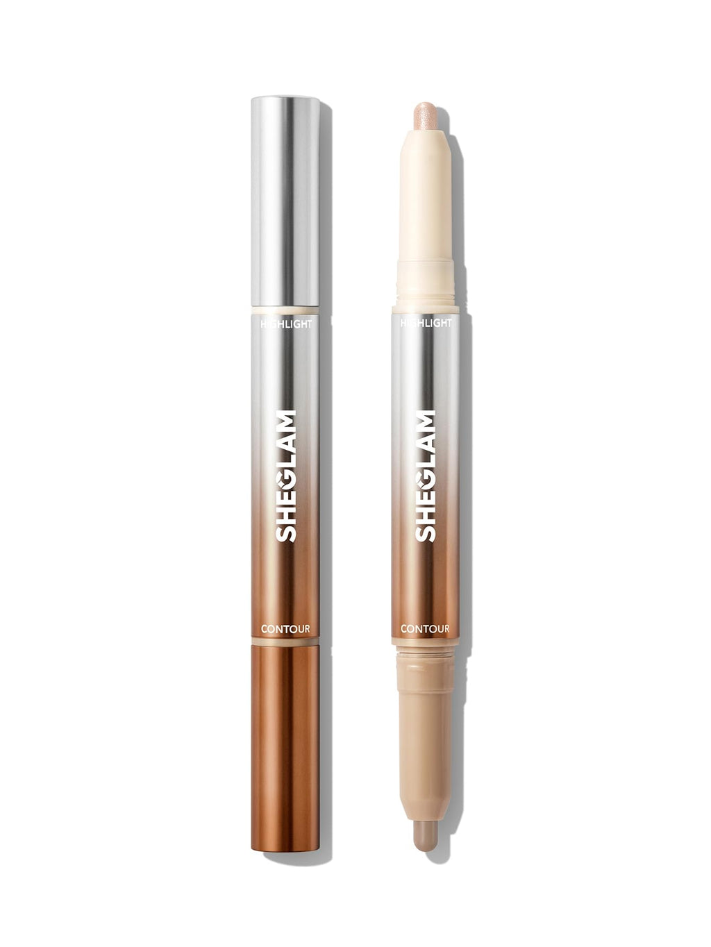 SHEGLAM Fine Line 2-In-1 Nose Contour & Highlight Pen Long Lasting Waterproof Cream Bronzer & Highlight Sticks