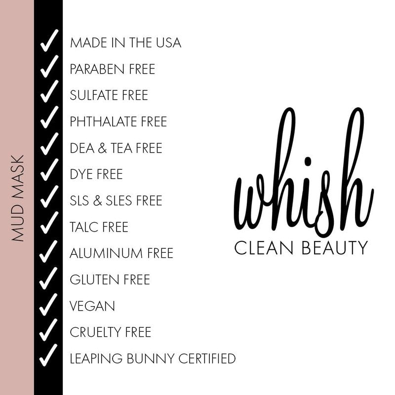 Whish Mud Mask - Natural Retinol Alternative Clay Mask for Pore Minimizing & Acne Treatment | 2 fl oz