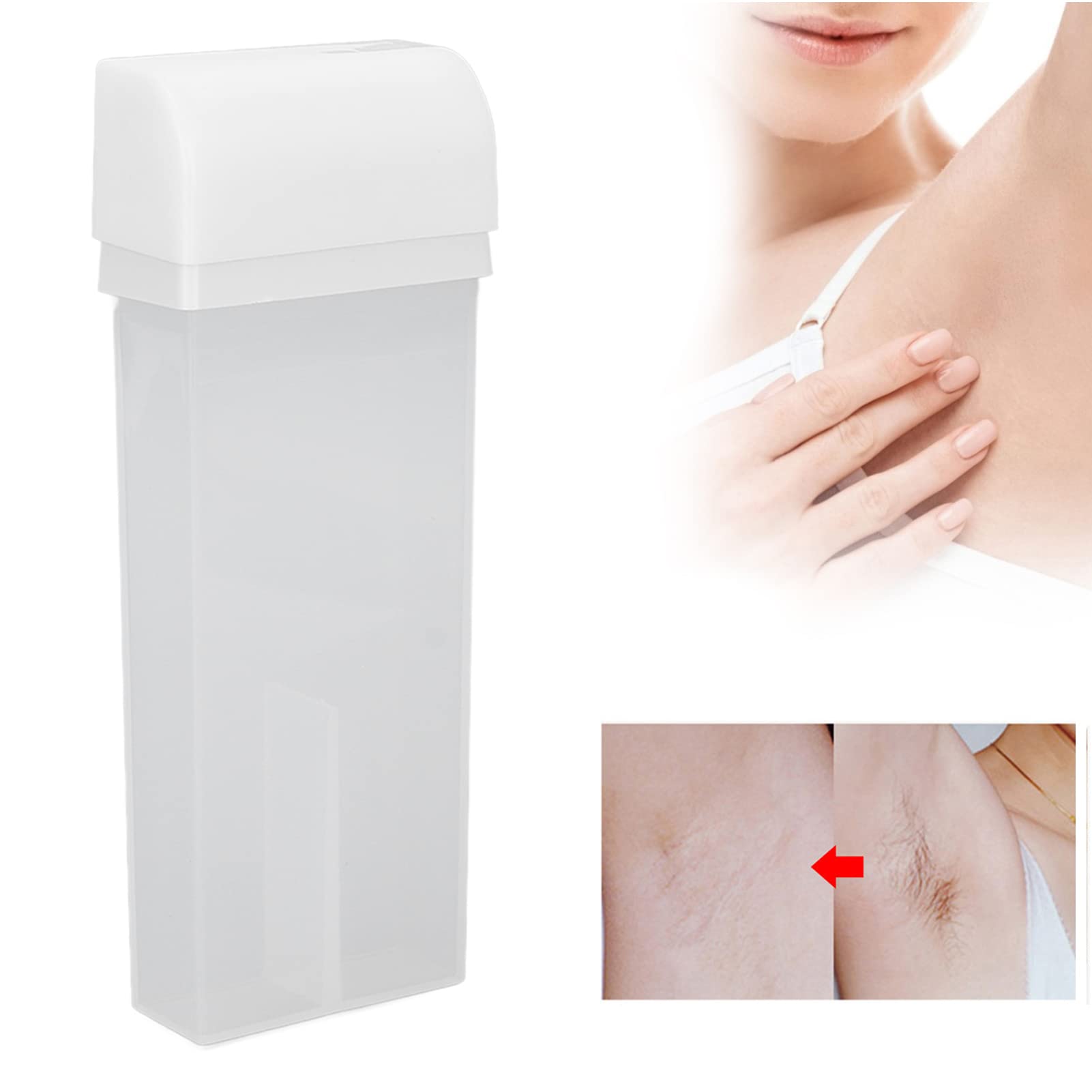 Depilatory Wax Roller Bottle, Refillable Depilatory Wax Container Portable Firm Sturdy High Sealing Empty Hair Removal Wax Bottle for Home Beauty Salon Wax Roller Kit