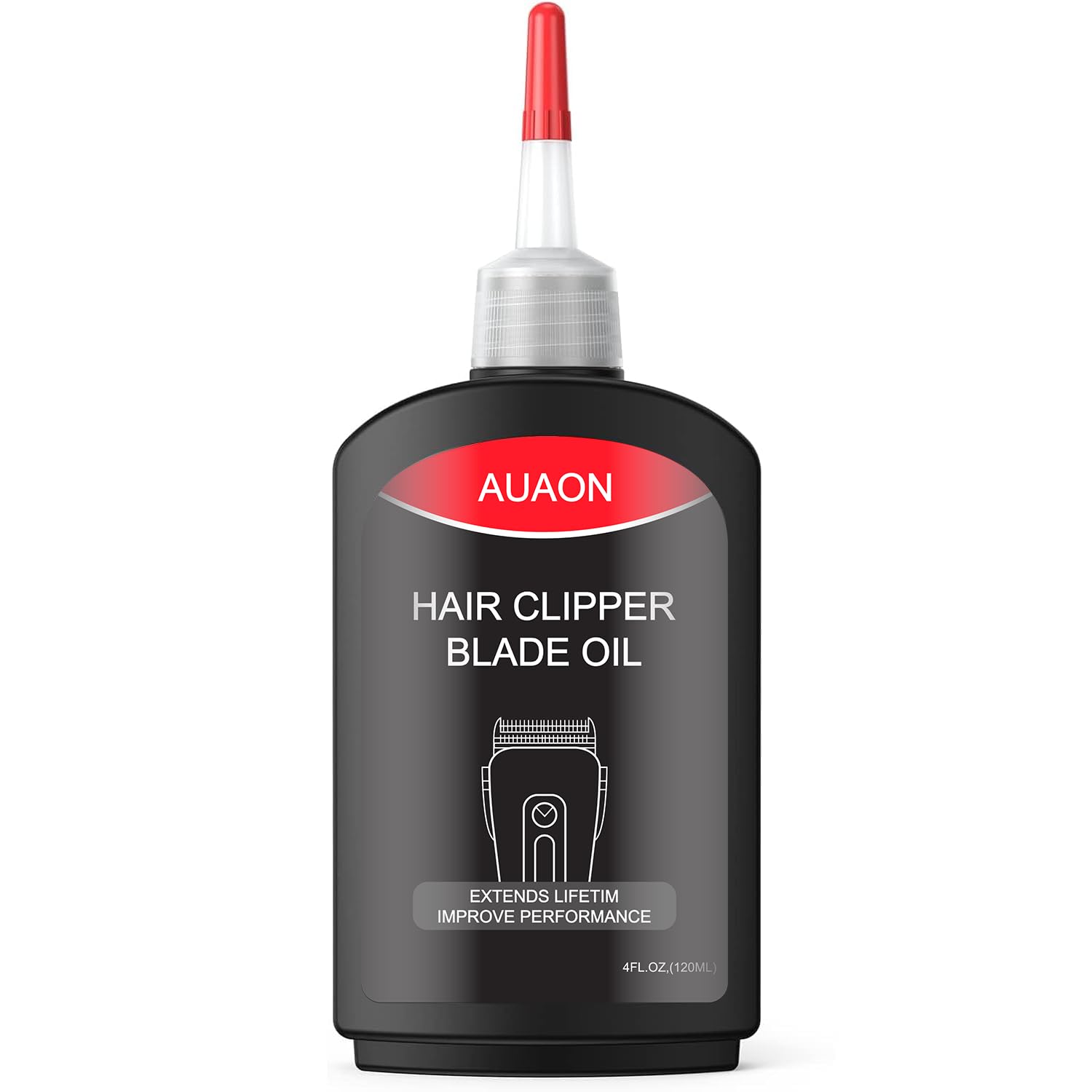 AUAON Premium Hair Clipper Blade Lubricating Oil for Clippers, Trimmers, Groomers, Rust Prevention, 4.05oz/120ml,