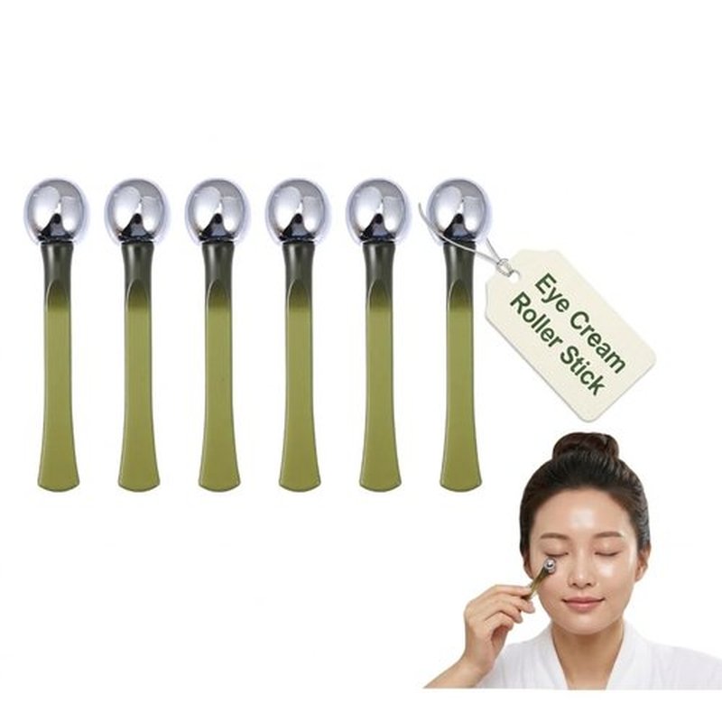 Eye Cream Roller Stick 6pcs Eye Cream Applicator Eye Roller Massage Sticks Massage Wand Matal Eye Roller for Puffy s and Dark Circles Applicator