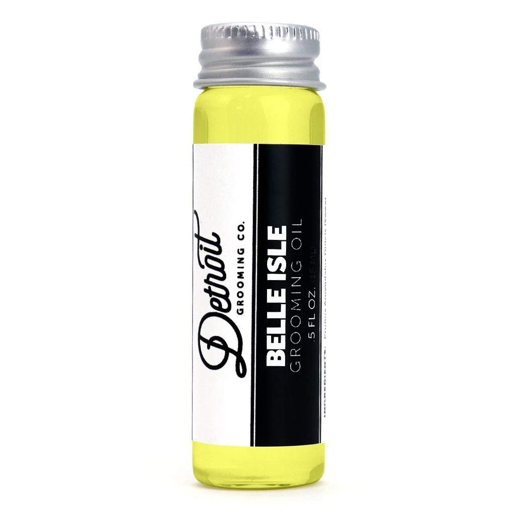 Detroit Grooming Co. Beard Oil - Belle Isle - Orange and Lavender Scented Men's Beard Oil (0.5oz) Ultra Hydrating All Natural Essential Oils Stop Itch, Promote Soft, Full Beard Growth and Thickness
