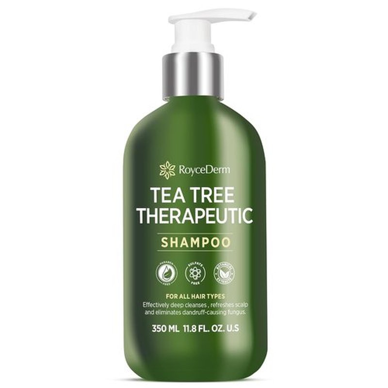 Roycederm Tea Tree Antifungal Shampoo - Medicated Folliculitis Treatment for Dry, Itchy Scalp | Paraben & Sulfate Free