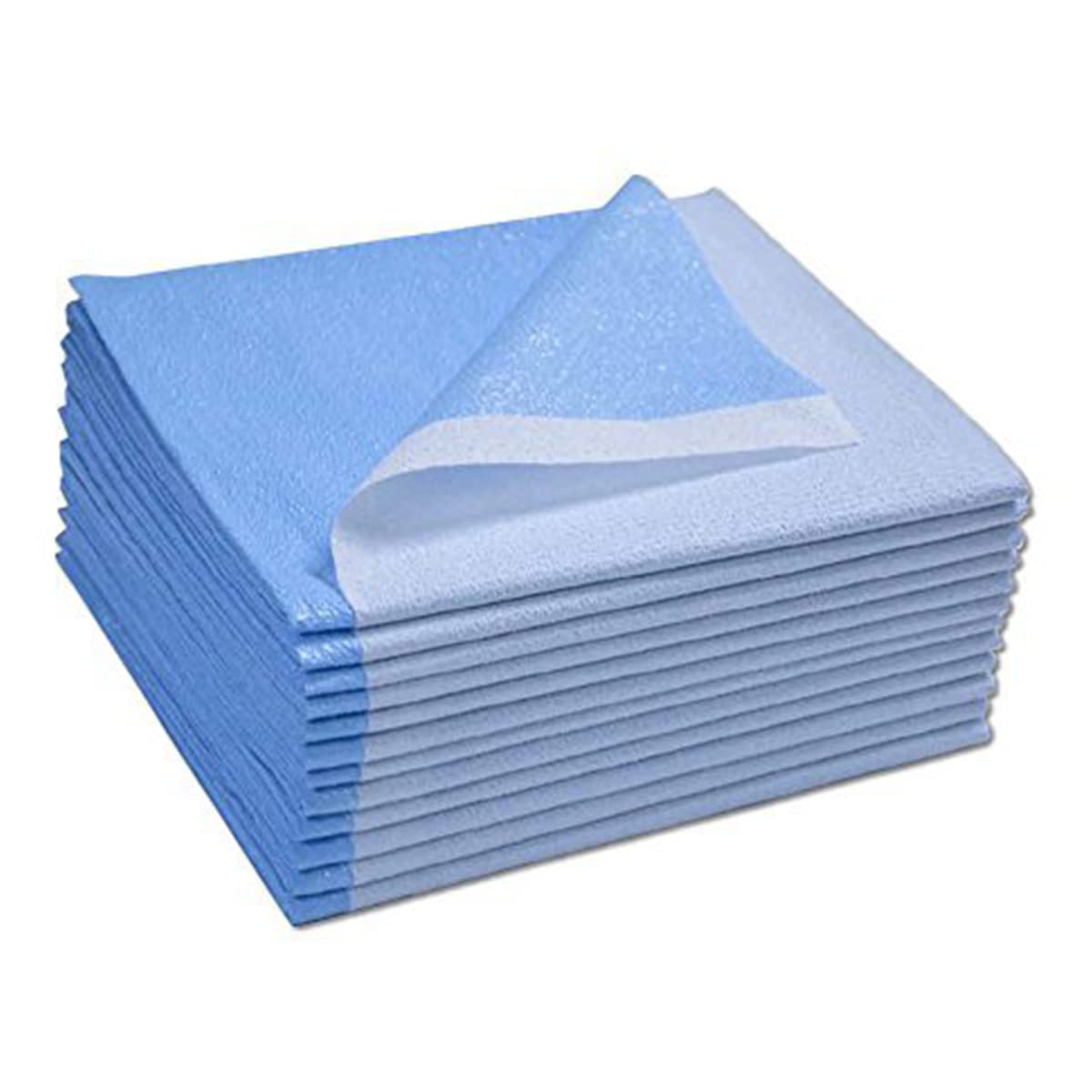 TIDI 356 Avalon Single-Use Medical Equipment Drape, Blue, 40" W x 60" L (Pack of 100) ― Disposable Stretcher Sheet ― Embossed ― 1-Ply Tissue ― Poly Back To Help Prevent Leak-Through ― Medical Supplies